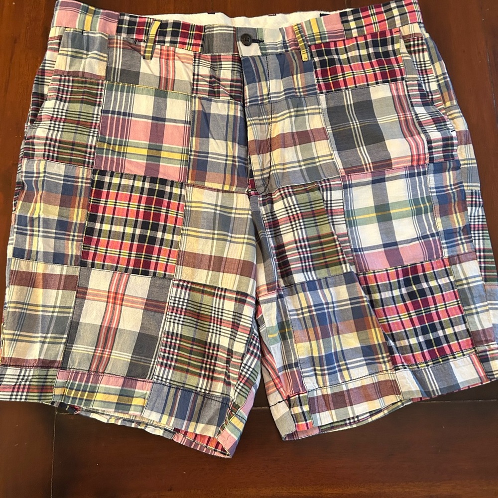 Ralph Lauren Flat Front Red and Pink Shorts Men's Size 36